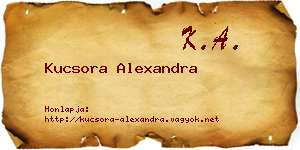 Kucsora Alexandra névjegykártya
